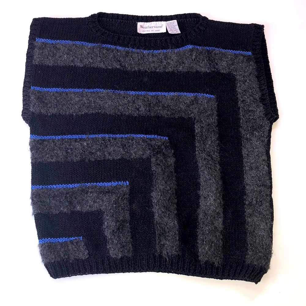 Vintage 80’s Graphic Geometric Sweater handmade